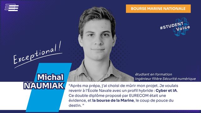 Michal Naumiak, lauréat d'une bourse de la Marine national